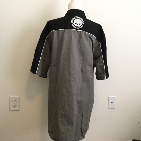 HArley Davison Men’s XL Shirt Black button front - Picture 3 of 7